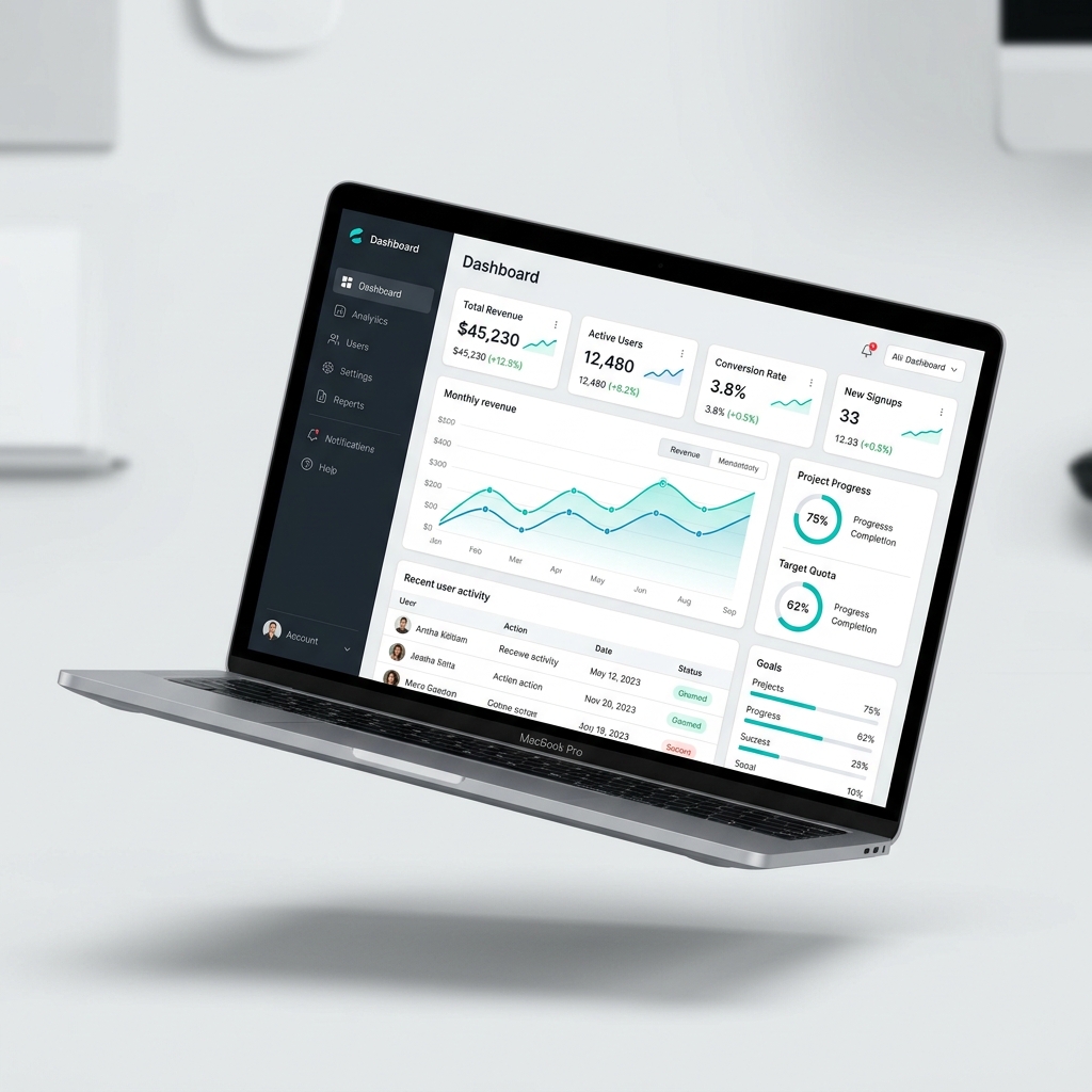 Custom software dashboard